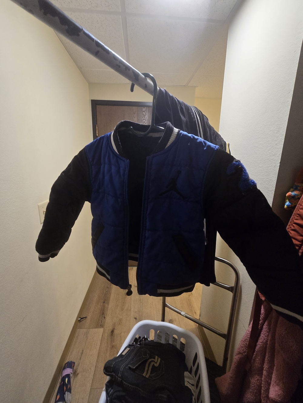 Jordan Kids Blue and Black Puffer Jacket